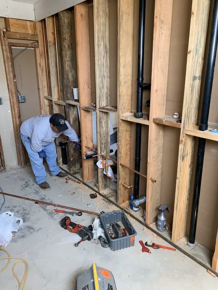 Commercial rough-in plumbing for Water Heater Replacement in Central Escondido